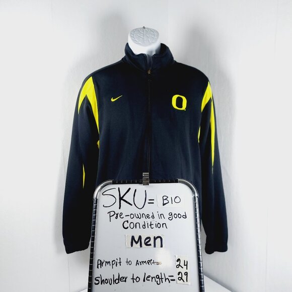 Nike Men's Black Neon Therma Fit Dry Oregons Duck Sports Track Jacket Size M - Picture 15 of 15